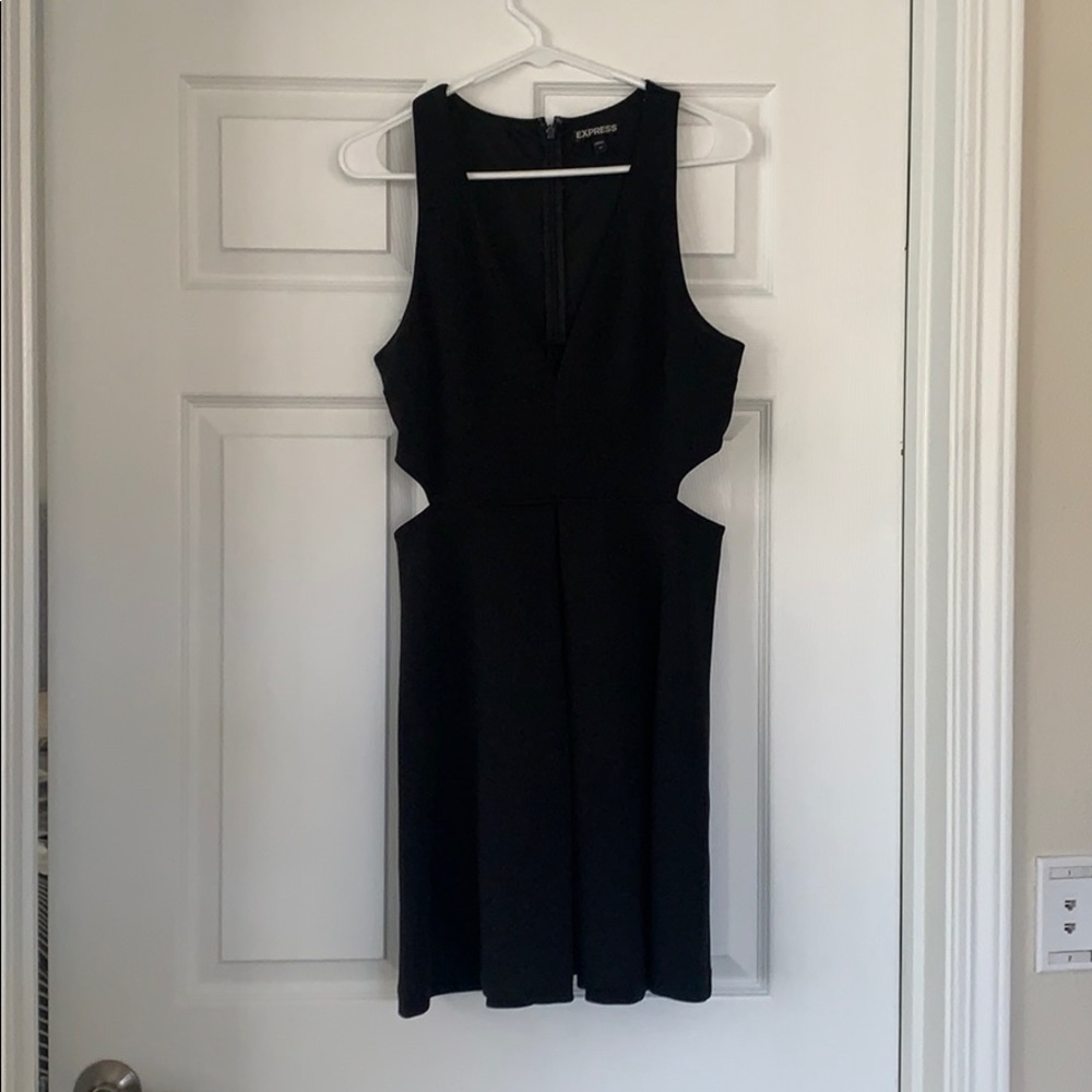 Black Cocktail Cutout Dress